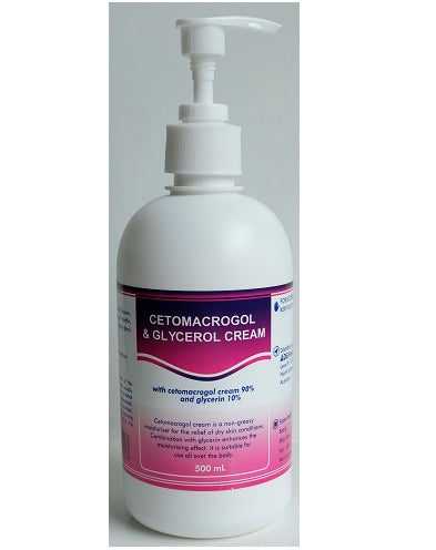 Cetomacrogol 90% + Glycerin 10% Cream 500ml | Matakana Pharmacy